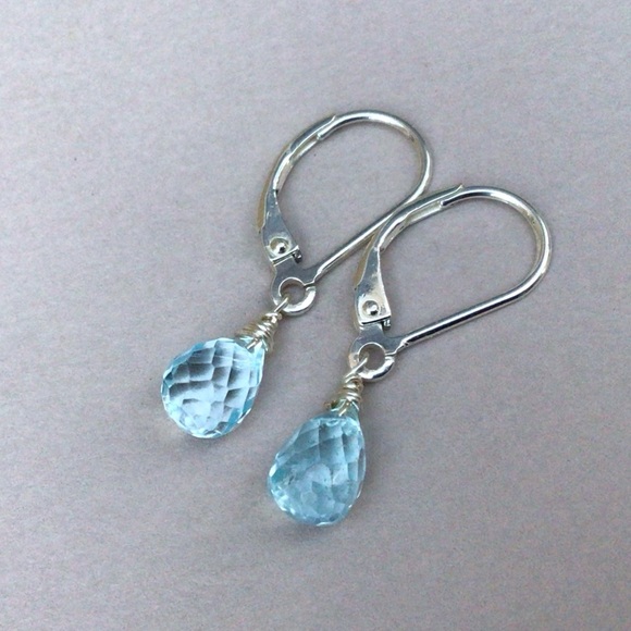 Sterling Silver Aquamarine Sundance Charm Earrings - Picture 2 of 9